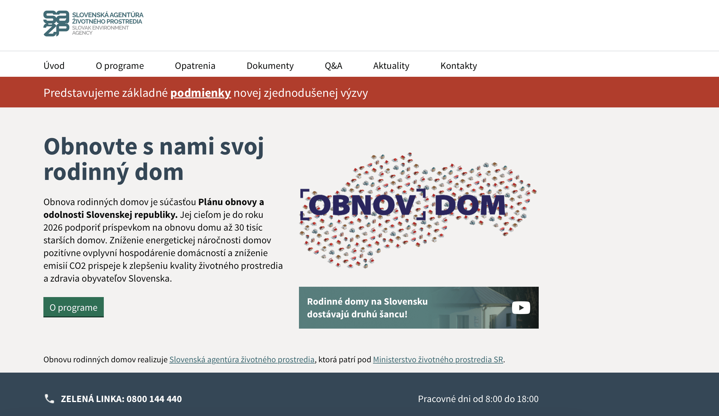 webstránka obnov dom