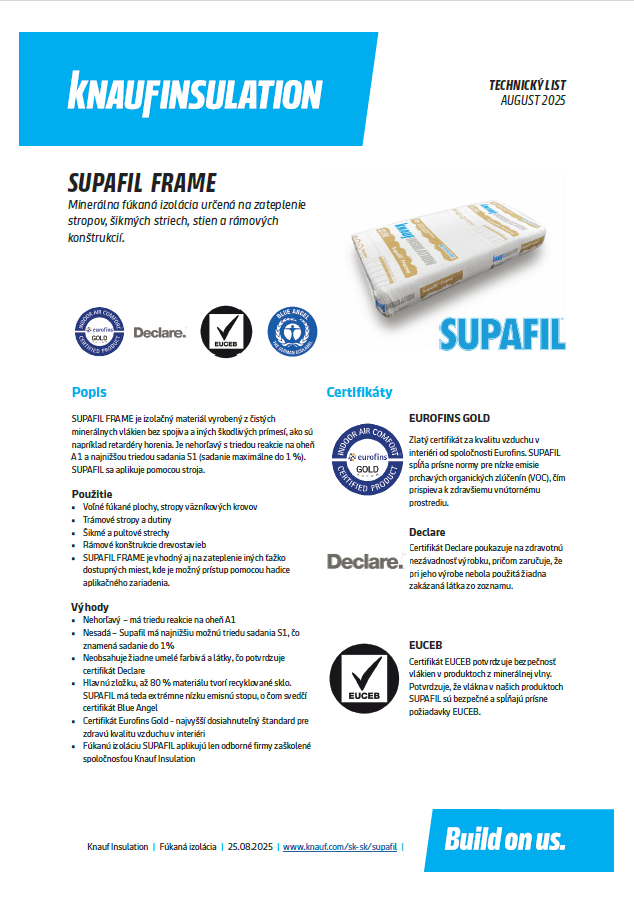supafil-frame fukana izolacia supafil frame